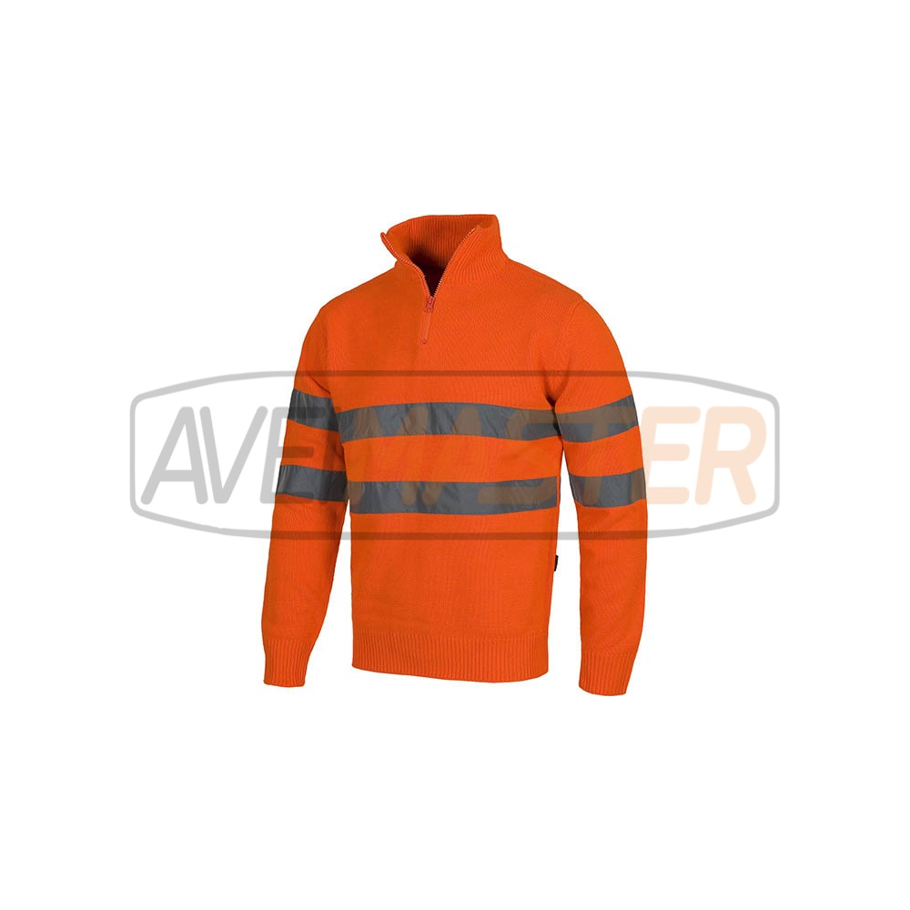 Jersey cuello alto c/puños Naranja c/refle C5508-S