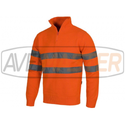 Jersey cuello alto c/puños Naranja c/refle C5508-M
