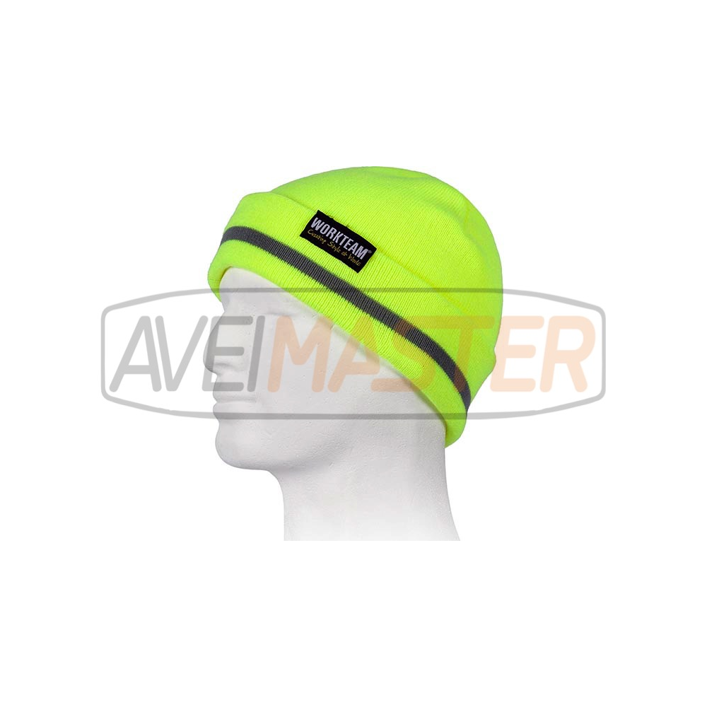 Gorro liso ponto alta visibilidade Amarelo c/riscas WFA915 Gorro liso ponto alta visibilidade Amarelo c/riscas WFA915