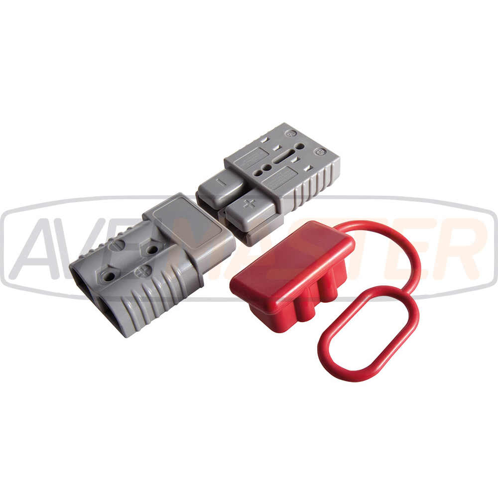 Par Conectores tipo Anderson c/Prot Borracha 175Amp 35mm2
