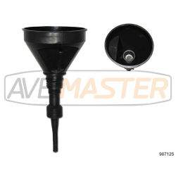 Embudo plástico negro bisagra 134x390mm PE+PP