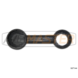 Llave  plástico negra para abrir tapones de bidón