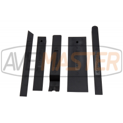 Juego de 5 cuñas plásticas negras para abrir vehículos