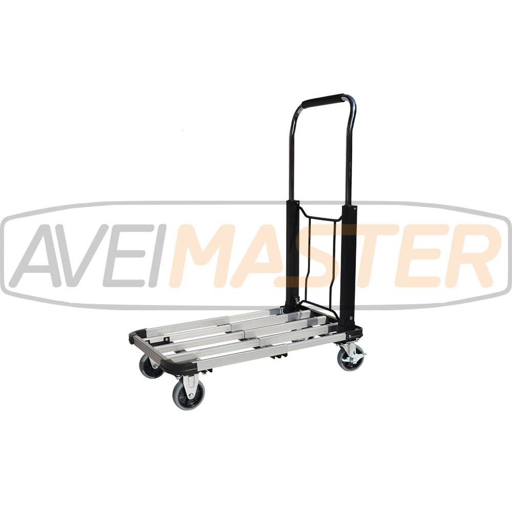 Carro Transp ALU+Metal Reb 710x410x945 Rod 100 PP+TPE 150Kgs Carro Transp ALU+Metal Reb 710x410x945 Rod 100 PP+TPE 150Kgs