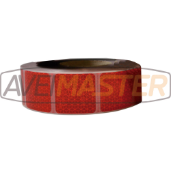Reflective Tape Red Color Segmented Square 50mt VC104