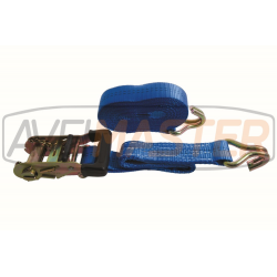 Cinturon de amarre c/doble gancho 35mm 5Mt-2T Azul