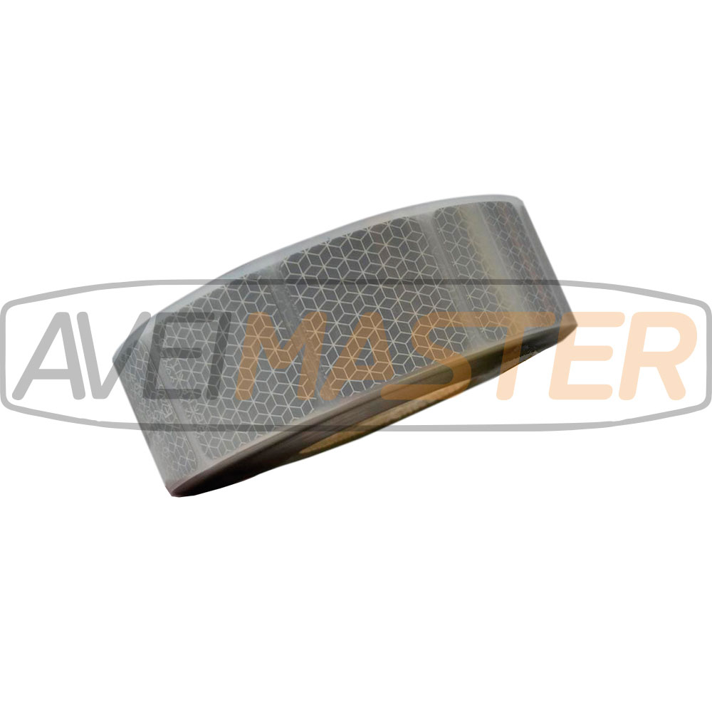 Reflective Tape White Color Segmented Square 50mt VC104 Reflective Tape White Color Segmented Square 50mt VC104