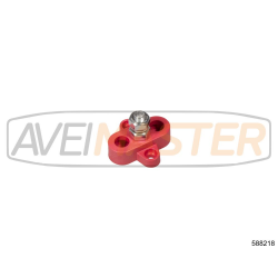 Terminal de batería base fija M8 color rojo