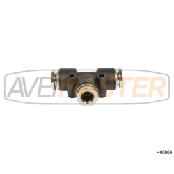 T Plástico Conexión Rápida p/Tubo Ar-6mm Encaixe Latón
