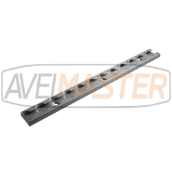 Rail aeronáutico carril de aluminio empotrado 34x9,6mm 3mt