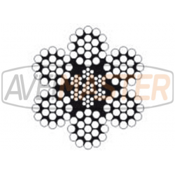 Cable de Acero Galvanizado 6x19 + IWRC - 4mm Cable de Acero Galvanizado 6x19 + IWRC - 4mm