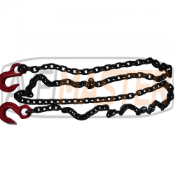 Cadena Negro Temp. c/Gancho de OjeteTH 4,3Mt-10mm - 358105