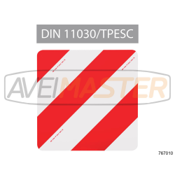 Placa señalización.Carga P2 425x425 3092.00 DIN11030 c/furo