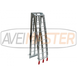 Rampa p/Moto Aluminio c/bloqueo, Asa+apoyo base, 2260x305mm