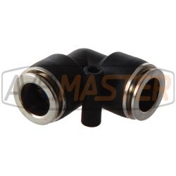 Codo conexión rápida plást tubería aire-Accesorio latón 8 mm