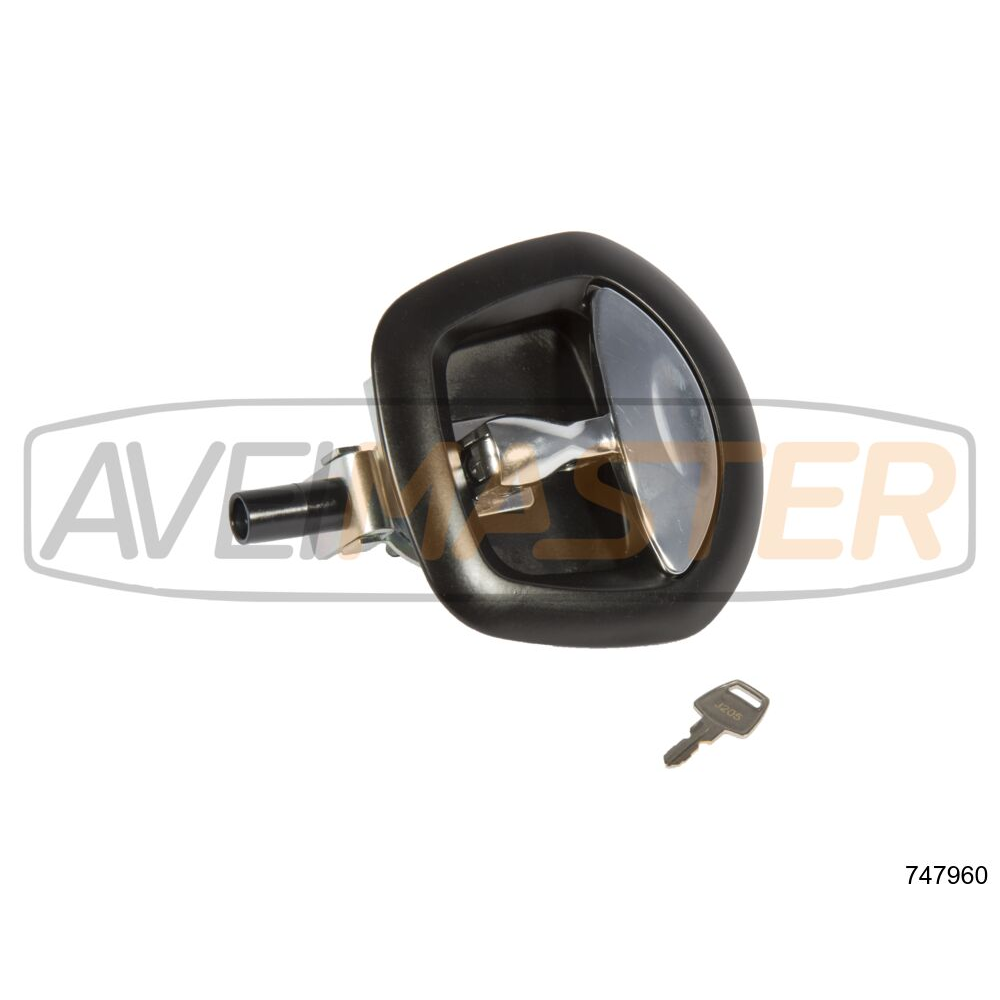 Fecho Metalico Oval Preto Asa Cromada 140x140