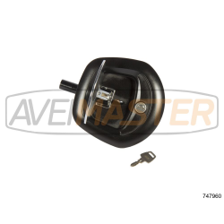 Fecho Metalico Oval Preto Asa Cromada 140x140