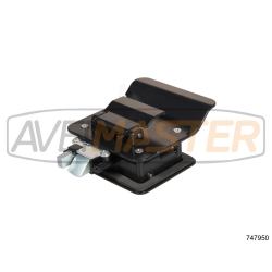 Fecho Metalico Rect Preto 109x120 c/Trinco c/Abertura Int